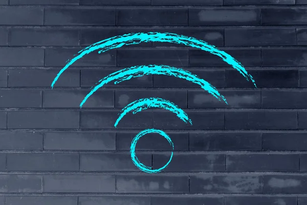 Ilustrace symbolu signál Wi-Fi — Stock fotografie