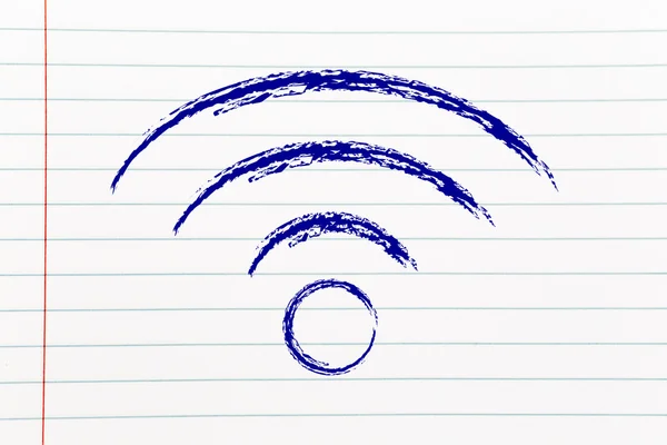Ilustrarea simbolului semnalului Wi-Fi — Fotografie, imagine de stoc