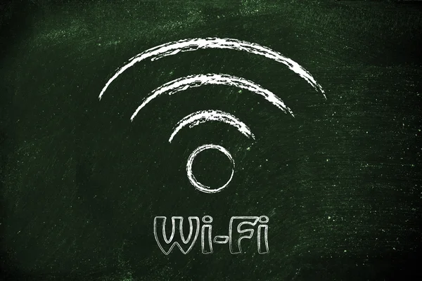 Иллюстрация символа сигнала Wi-Fi — стоковое фото