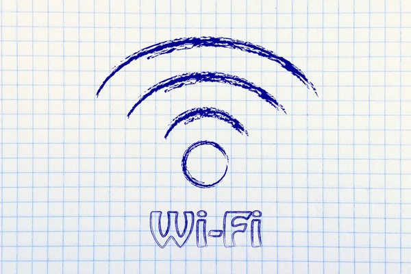 Wi-Fi sinyal simgesinin resmi — Stok fotoğraf