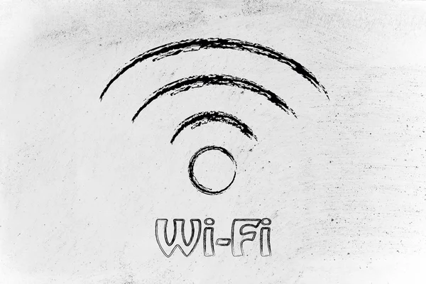 Иллюстрация символа сигнала Wi-Fi — стоковое фото