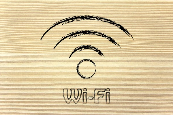 Ilustración del símbolo de señal Wi-Fi — Foto de Stock