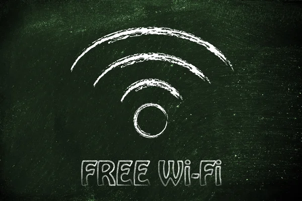 Ilustración del símbolo de señal Wi-Fi — Foto de Stock