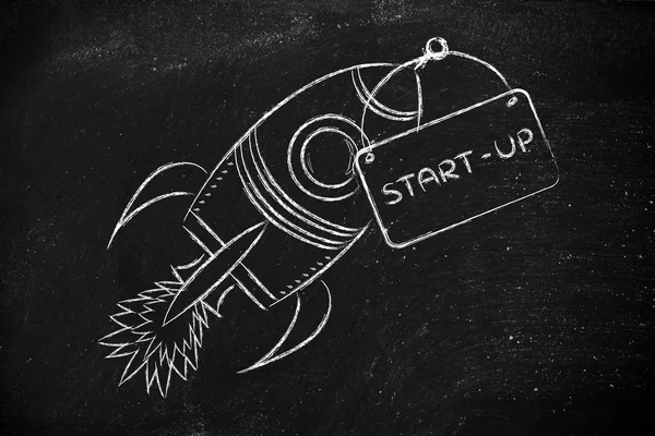 Concetto di condurre una start-up al successo — Foto Stock