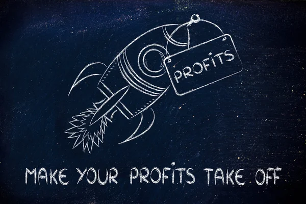 Concept de faire décoller vos profits — Photo