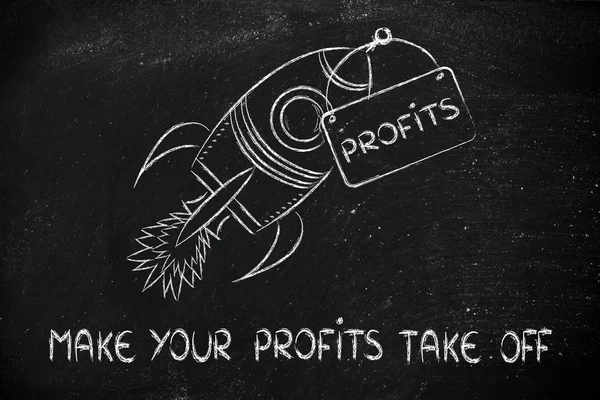 Concept de faire décoller vos profits — Photo