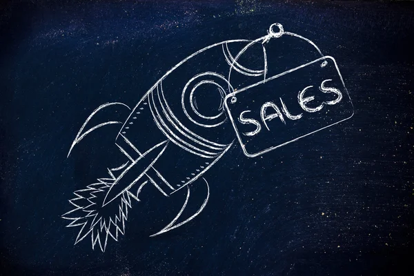 Concept of making your sales take off — Stock Photo, Image