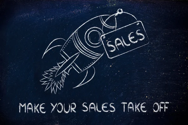 Concept of making your sales take off