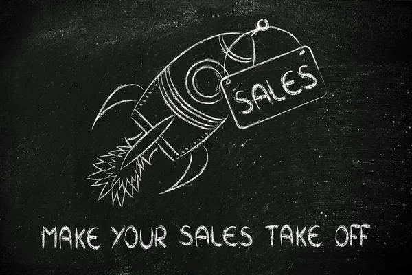 Concept of making your sales take off — Stock Photo, Image