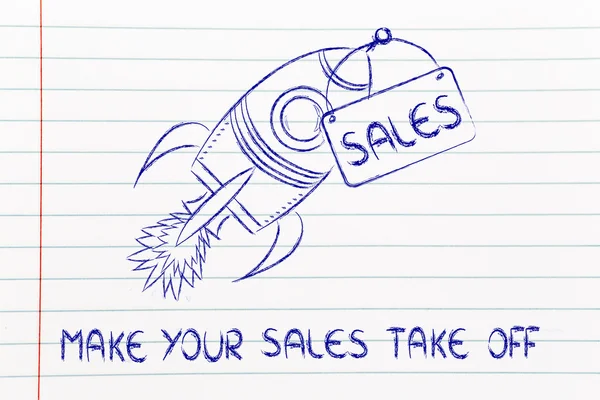 Concept of making your sales take off — Stock Photo, Image