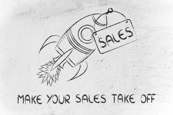 Concept of making your sales take off — Stock Photo, Image