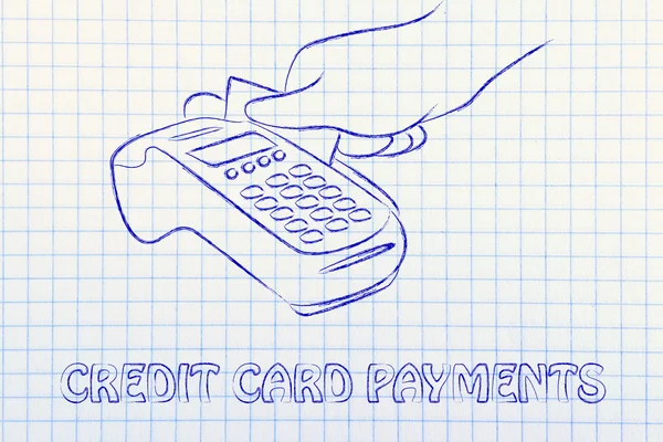 Płatności zakupy i karty kredytowej — Zdjęcie stockowe