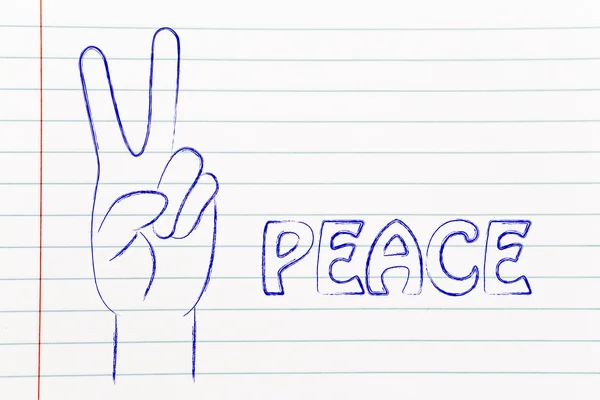 手使和平的迹象 — 图库照片