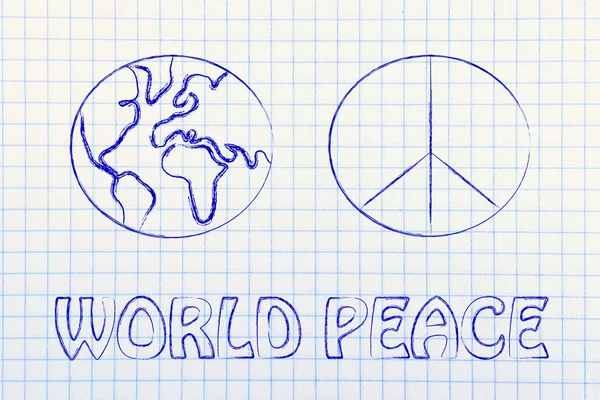 Symbol pokoju i świecie — Zdjęcie stockowe