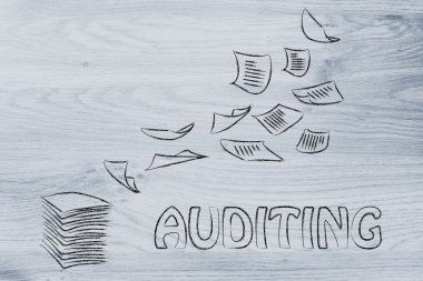 Corporate auditing procedures concept clipart