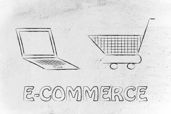 Concept of e-commerce and online shopping