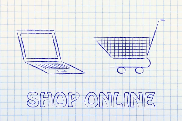 Concept of e-commerce and online shopping — Stock Photo, Image