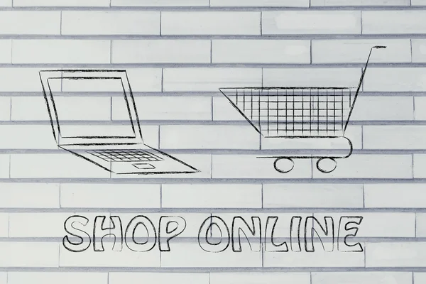 Concept of e-commerce and online shopping — Stock Photo, Image