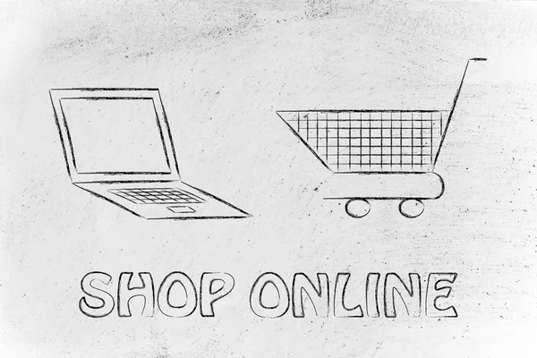 Concept of e-commerce and online shopping — Stock Photo, Image