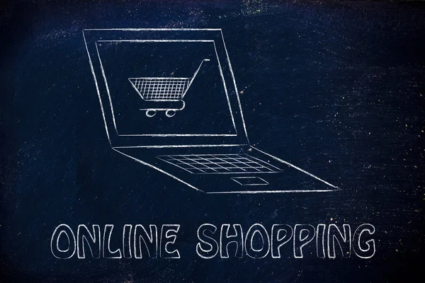 Concept of e-commerce and online shopping — Stock Photo, Image