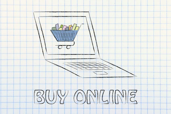 Concept of e-commerce and online shopping — Stock Photo, Image