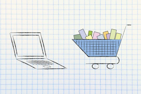 Konzept von E-Commerce und Online-Shopping — Stockfoto