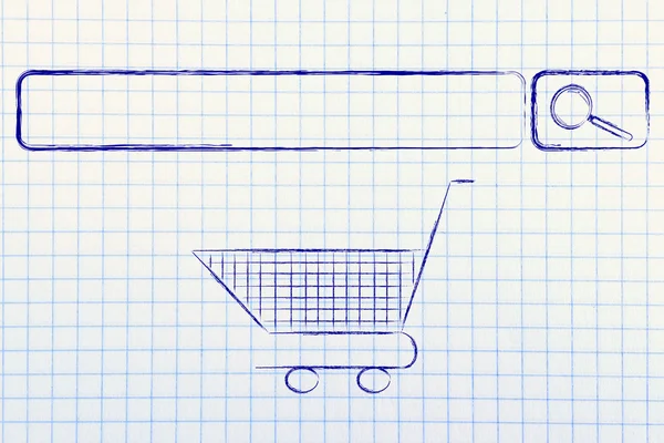 Concetto di e-commerce e shopping online — Foto Stock