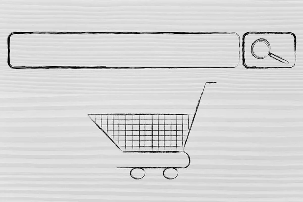Koncepcji e-commerce i zakupy online — Zdjęcie stockowe