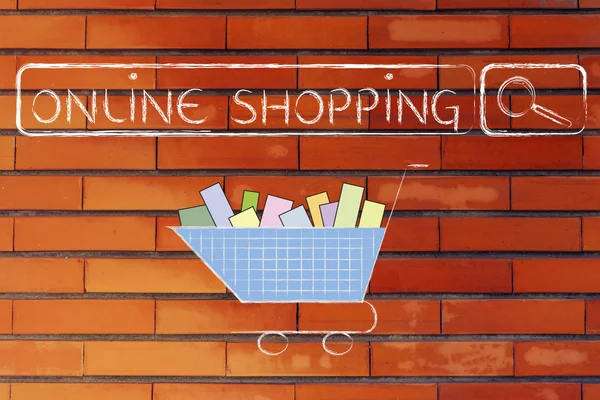 Concetto di e-commerce e shopping online — Foto Stock