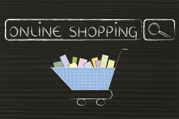 Concetto di e-commerce e shopping online — Foto Stock