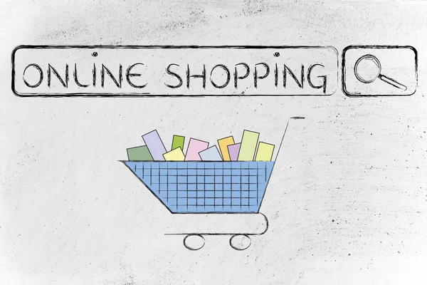 E-ticaret ve online alışveriş kavramı — Stok fotoğraf
