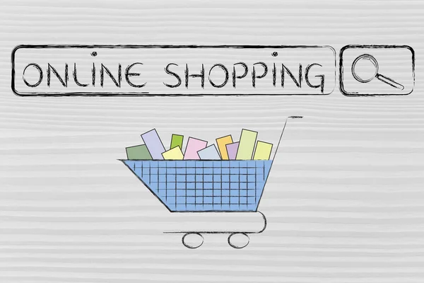 Concetto di e-commerce e shopping online — Foto Stock