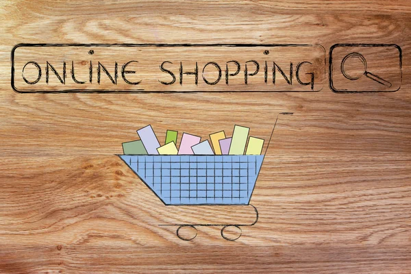 Conceito de e-commerce e compras online — Fotografia de Stock