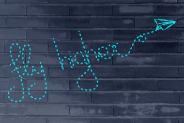 Kağıt Uçak ile uçmak yüksek ileti