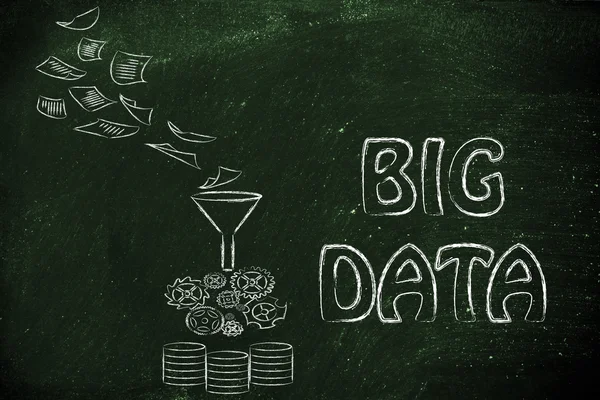 Concepto de procesamiento y almacenamiento de big data — Foto de Stock