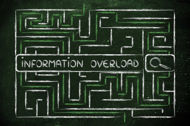 Bir labirent tarafından çevrili arama çubuğu