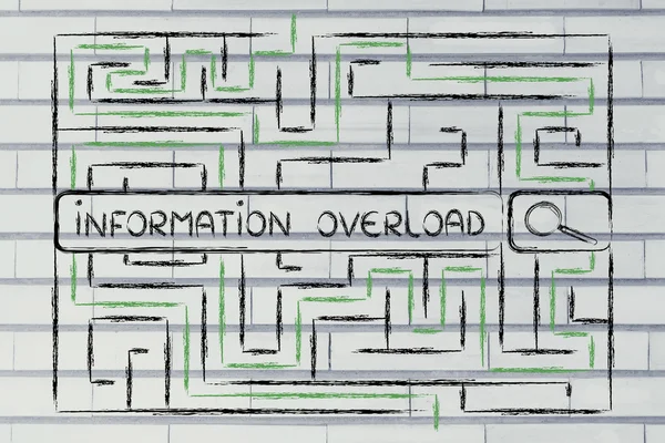 Bir labirent tarafından çevrili arama çubuğu
