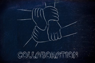 Takım çalışması ve iş gücü illüstrasyon