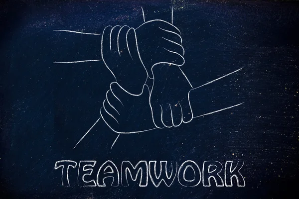 Teamarbeit und Mitarbeiterveranschaulichung — Stockfoto