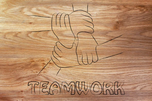 Team-munka és a munkaerő illusztráció — Stock Fotó
