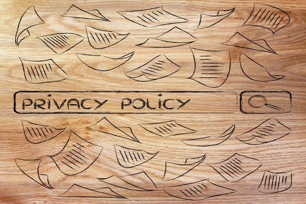 Pesquisa sobre política de privacidade — Fotografia de Stock