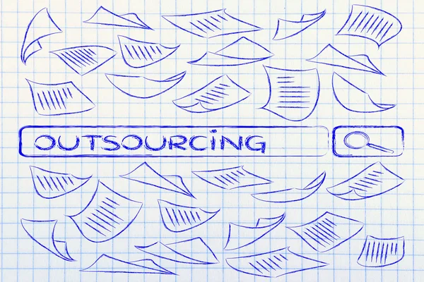 Forschung über Outsourcing-Praktiken — Stockfoto