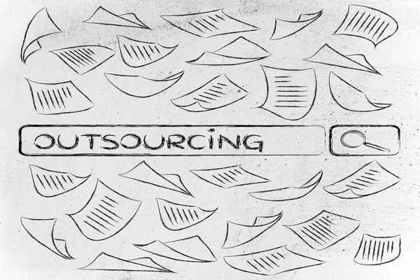Onderzoek over outsourcing praktijken — Stockfoto