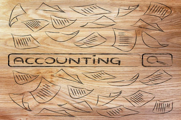 Researching about accounting — Stock Photo, Image