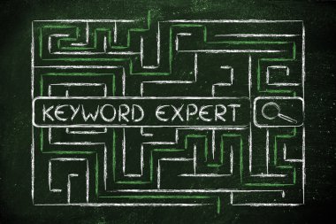Arama Etiketler için bir anahtar kelime uzman arayan ile labirent