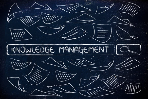 Researching about knowledge management — Stock Photo, Image