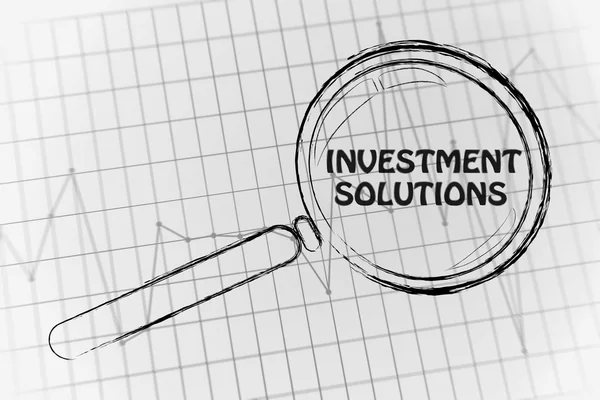 Investiční řešení s obchodní graf — Stock fotografie