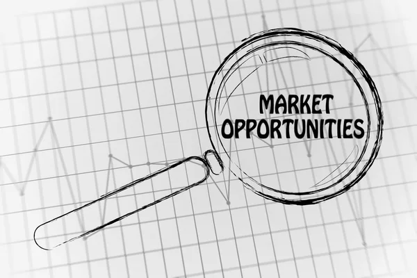 Opportunità di mercato con grafico aziendale — Foto Stock