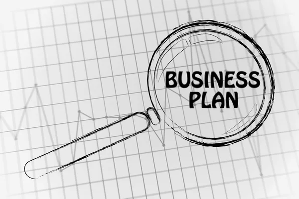 Business plan con grafico aziendale — Foto Stock