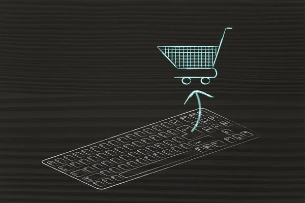 E-Commerce und Online-Einkäufe — Stockfoto